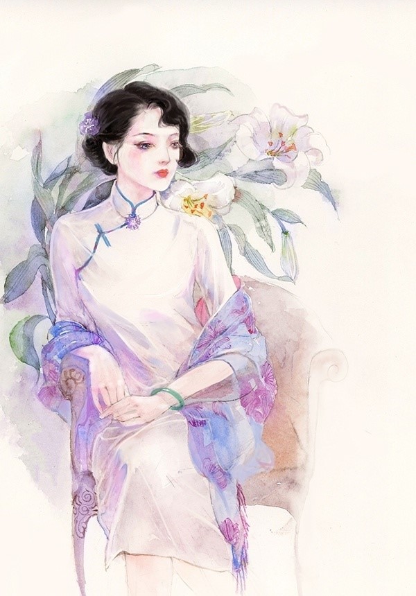 9款風情萬種旗袍女子插畫：一種傾國傾城的美