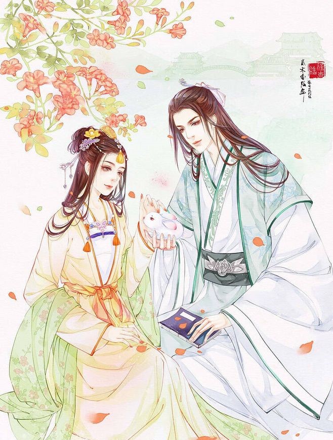 七夕甜蜜古風高清圖集，一組唯美古風情侶圖片