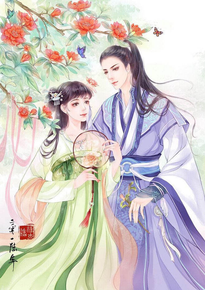 七夕甜蜜古風高清圖集，一組唯美古風情侶圖片