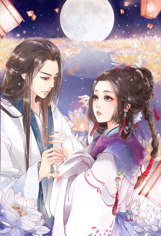 七夕甜蜜古風高清圖集，一組唯美古風情侶圖片