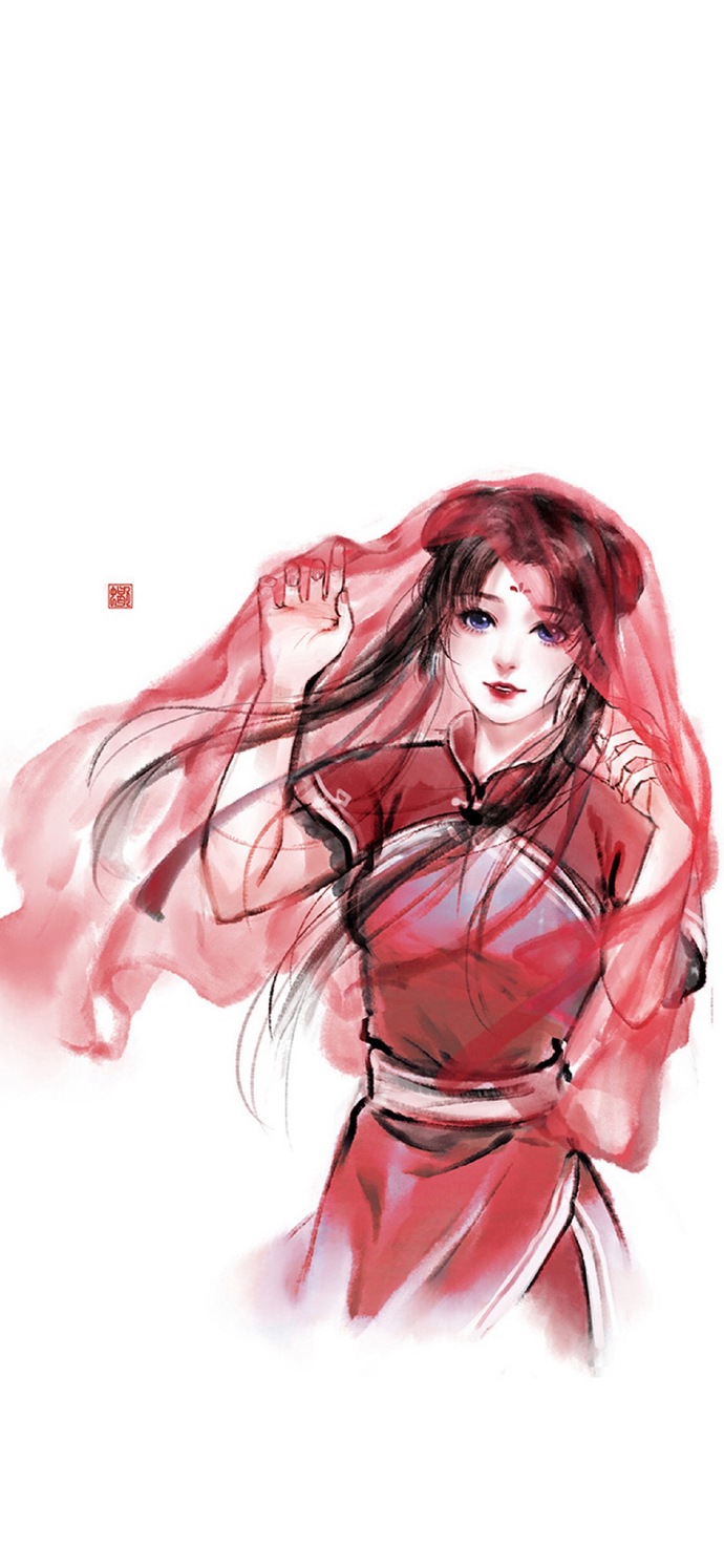 簡約古風女子手機壁紙圖，唯美古風女子圖片