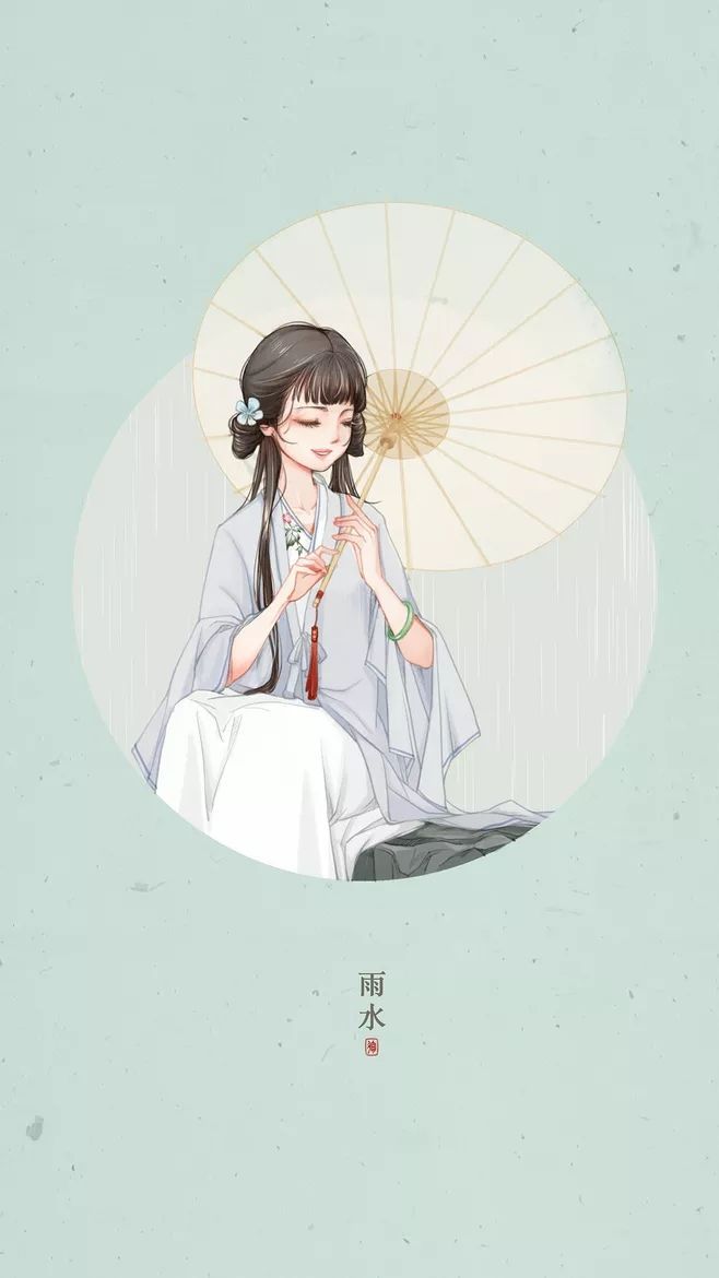 二十四節氣美人圖，唯美古風手機壁紙圖集