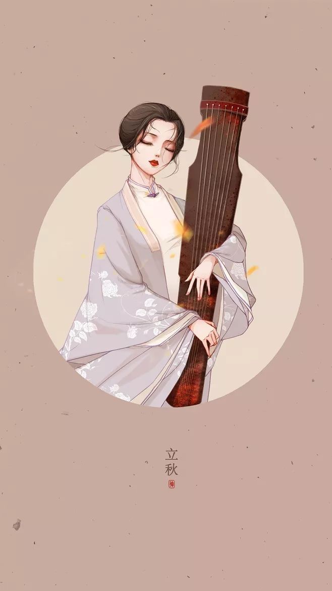 二十四節氣美人圖，唯美古風手機壁紙圖集