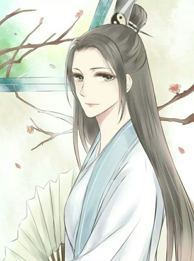 一組帥氣小哥哥古風圖片，手持折扇男生古風圖