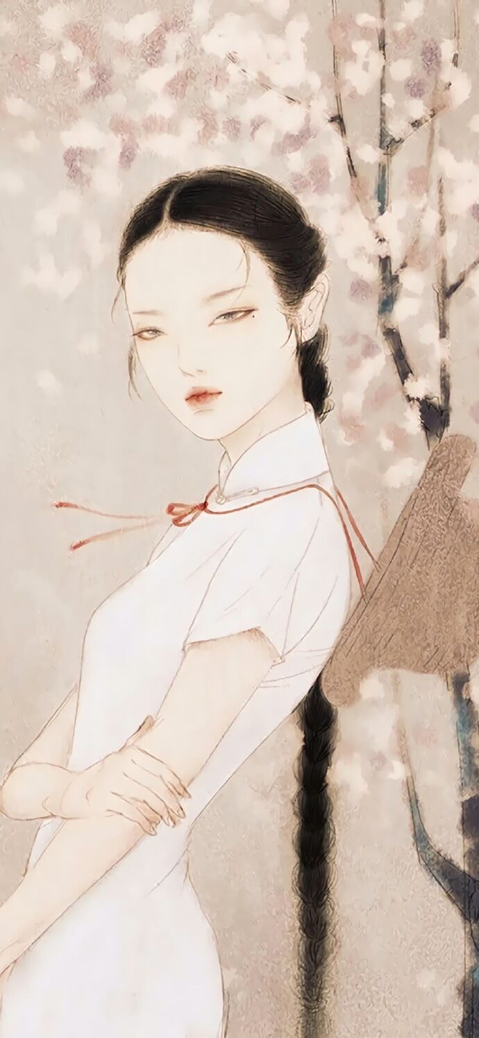 仕女古風(fēng)手機(jī)壁紙插畫(huà)，別樣的古風(fēng)女子風(fēng)情
