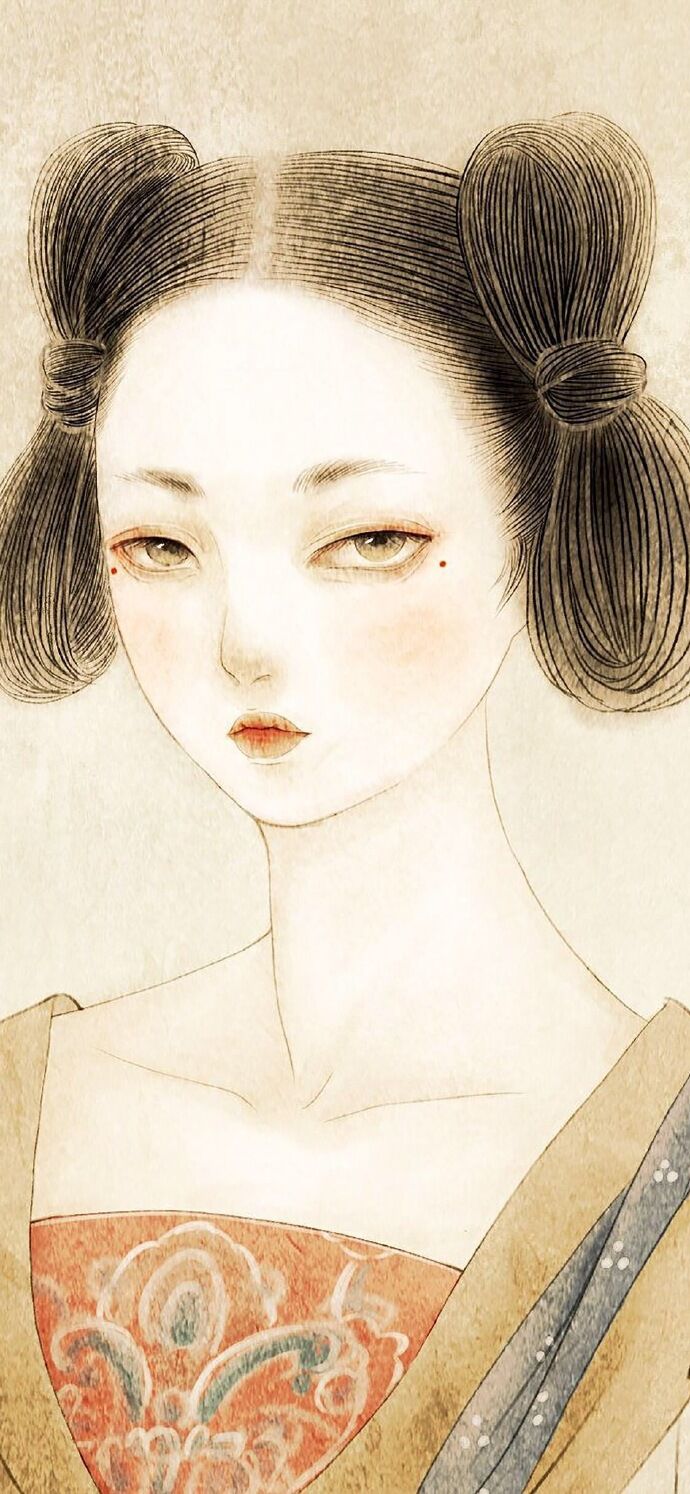 仕女古風(fēng)手機(jī)壁紙插畫(huà)，別樣的古風(fēng)女子風(fēng)情