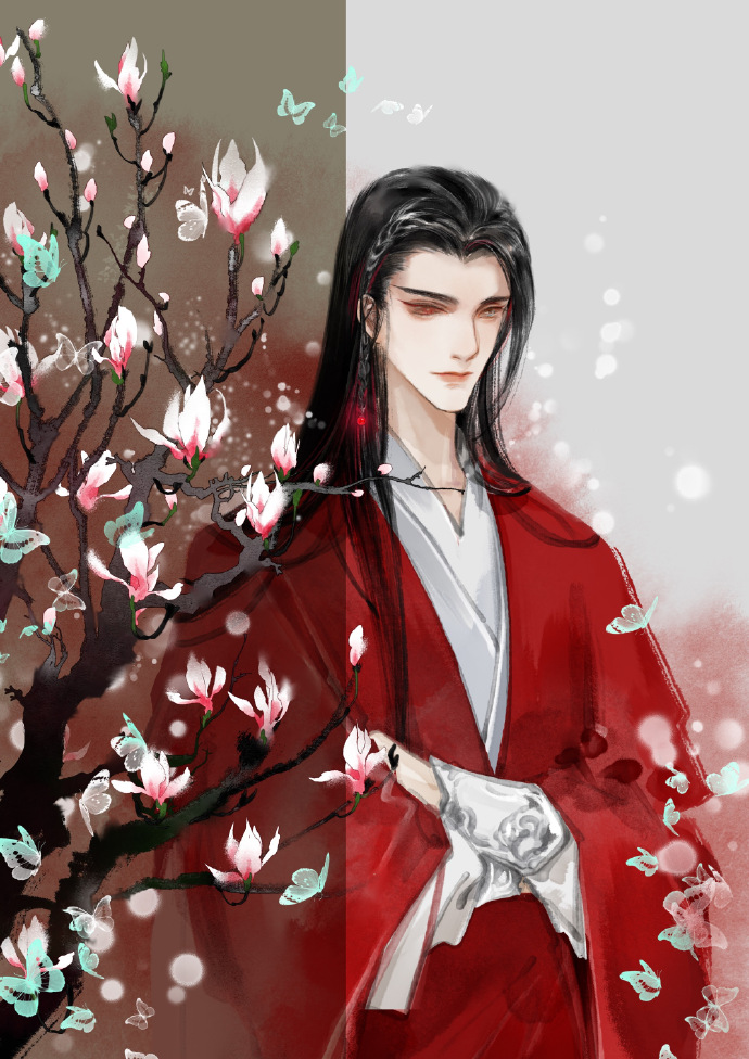 10張古風美男子圖集，如此驚艷的紅衣之美