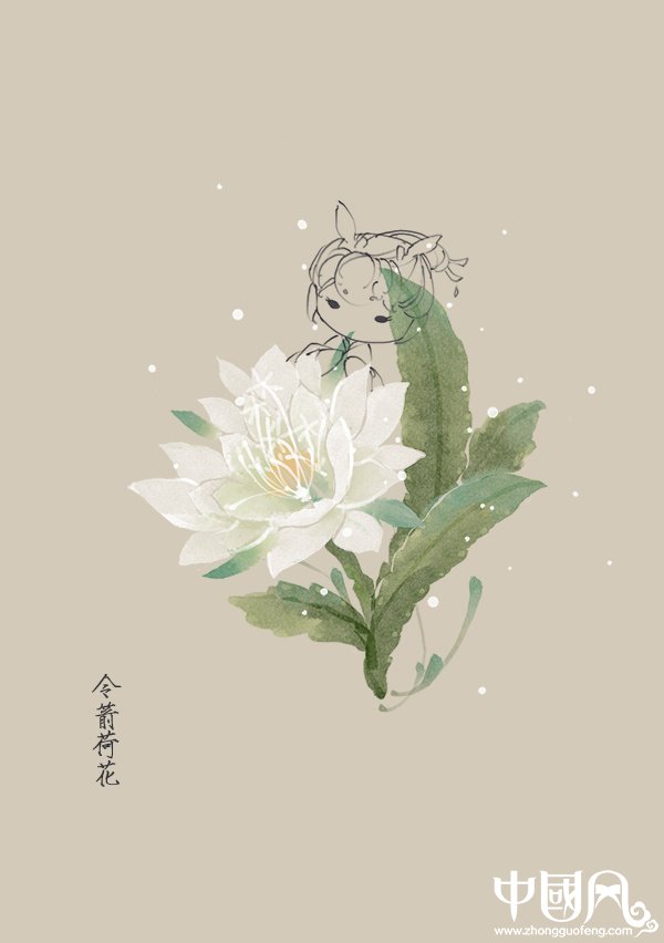一組花與仙子古風圖片，清新淡雅的古風圖集