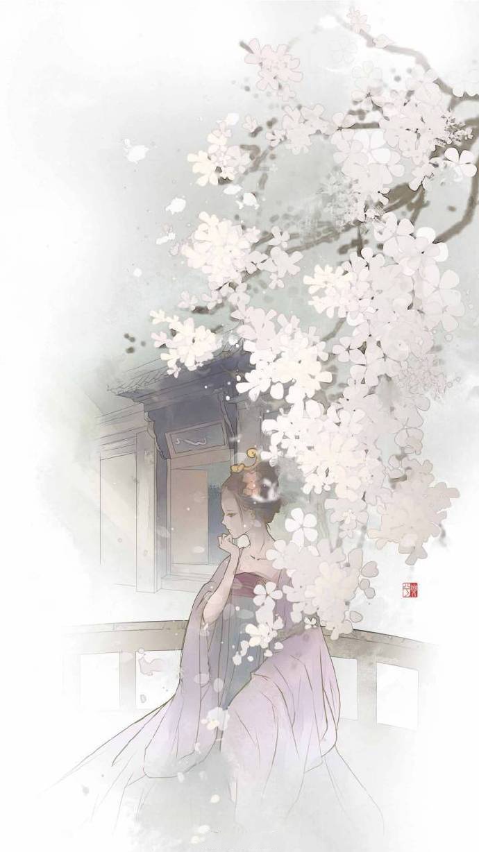 9款淡雅水彩禪意古風(fēng)背景，古風(fēng)手機(jī)壁紙圖片
