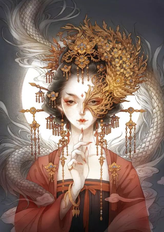古風美人插畫，一顰一笑令人神魂顛倒！