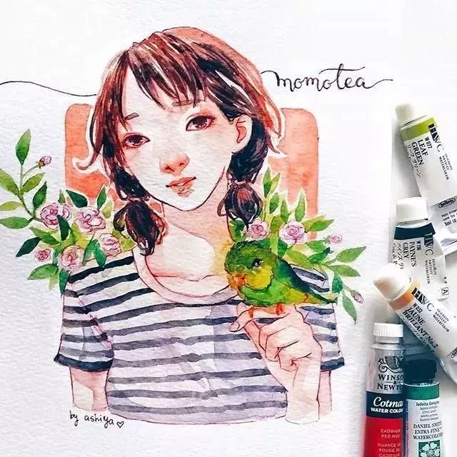 37款唯美水彩插畫：不一樣的色彩視覺！