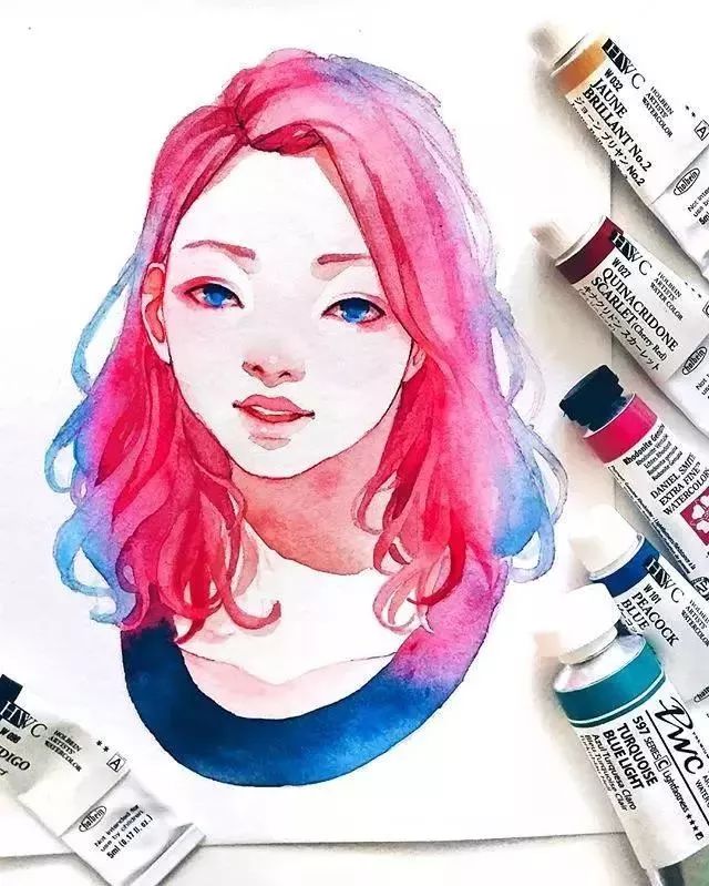 37款唯美水彩插畫：不一樣的色彩視覺！