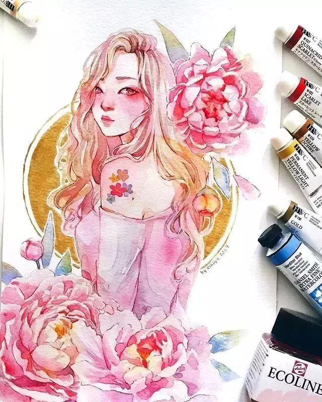 37款唯美水彩插畫(huà)：不一樣的色彩視覺(jué)！