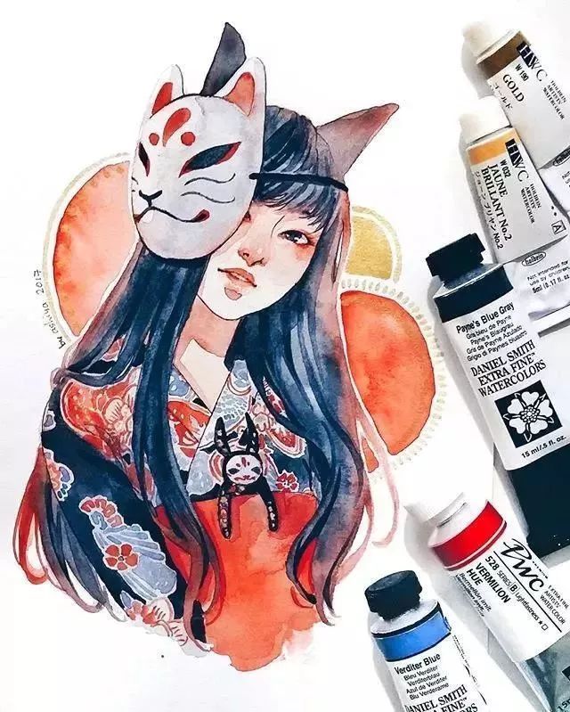 37款唯美水彩插畫(huà)：不一樣的色彩視覺(jué)！