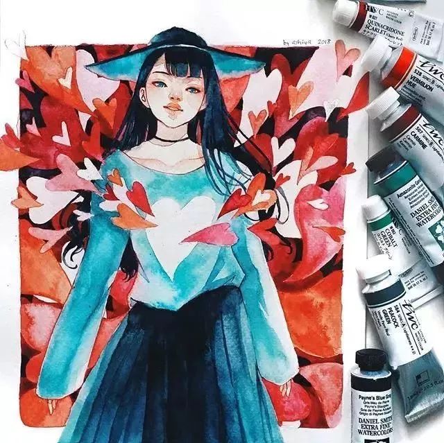 37款唯美水彩插畫：不一樣的色彩視覺！