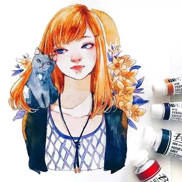 37款唯美水彩插畫：不一樣的色彩視覺！
