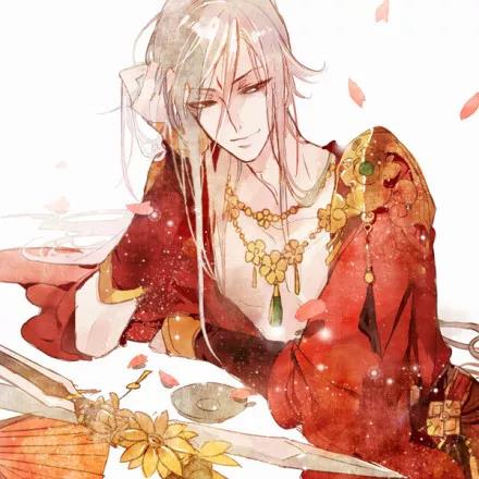 俊美古風男子頭像：回頭已物是人非
