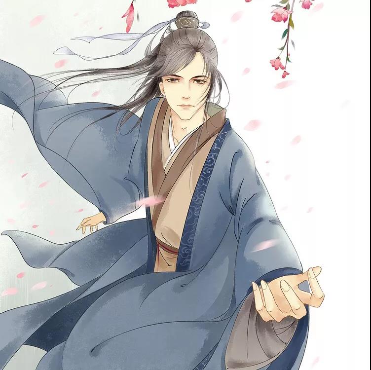 俊美古風男子頭像：回頭已物是人非