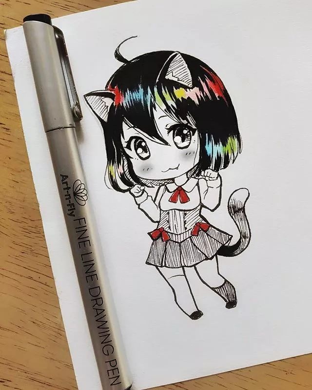 清新可愛美少女插畫，萌化你的心！