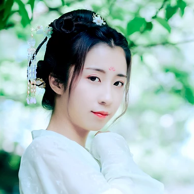 清新繡球花女生頭像，唯美古風(fēng)真人頭像