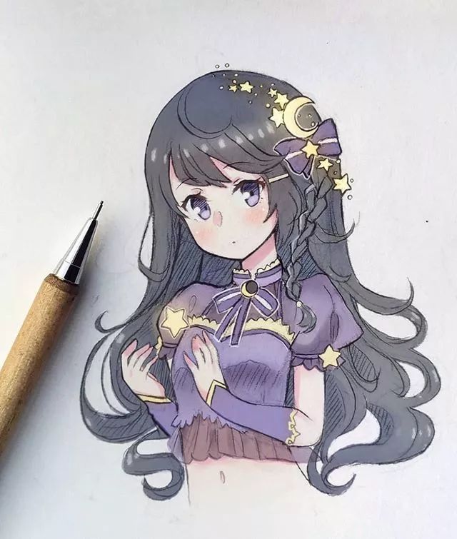 清新可愛美少女插畫，萌化你的心！