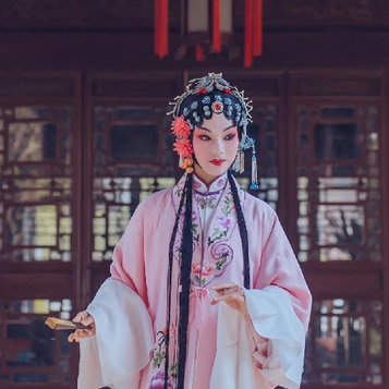 一組京劇戲曲花旦頭像，唯美古風真人頭像