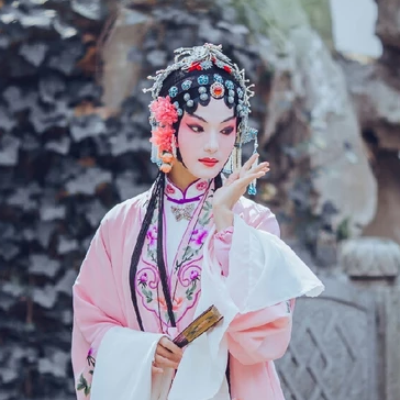 一組京劇戲曲花旦頭像，唯美古風真人頭像