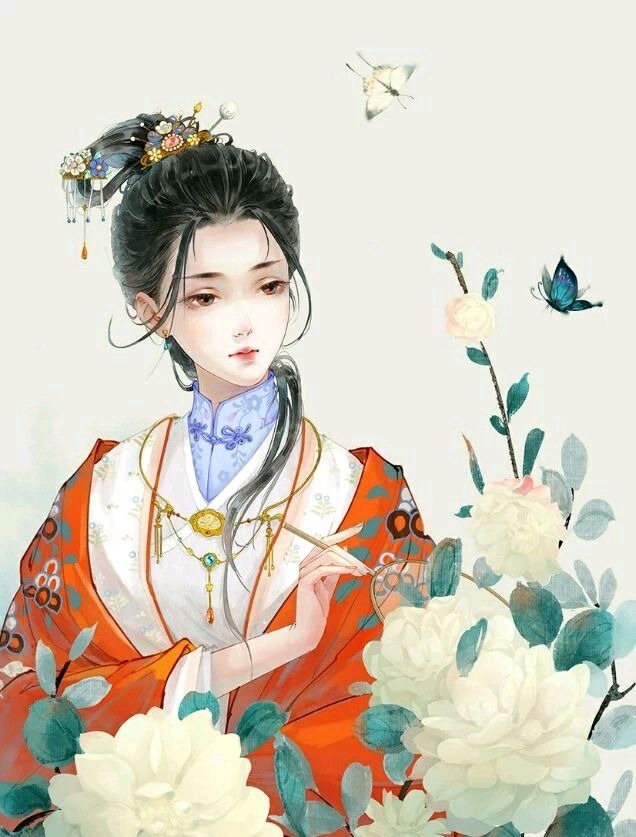 4款唯美古風圖片：琴瑟曲中倦紅妝