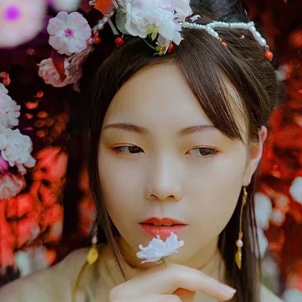 花開芬芳女生頭像，唯美古風真人頭像
