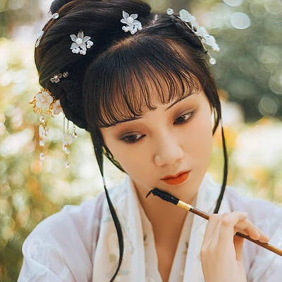 優(yōu)雅庭院女生頭像，唯美古風(fēng)真人頭像