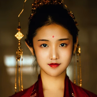 驚艷紅衣女生頭像，唯美古風真人頭像