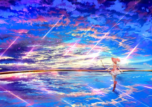 4款場景插畫圖片，浩瀚的天空美！
