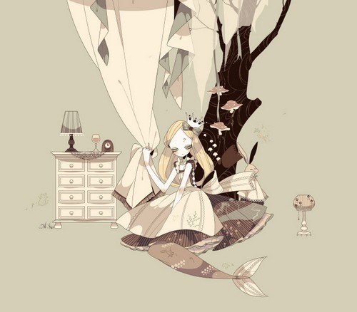 4款獨特插畫圖片，詭異風格插畫