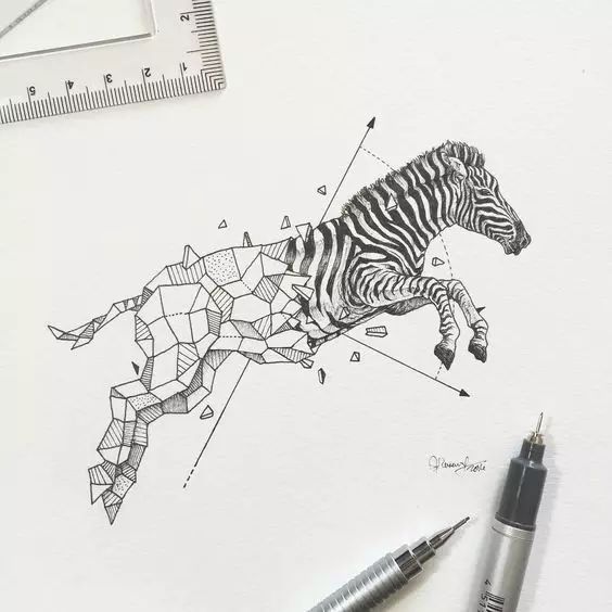 驚嘆的動物手繪插畫：學霸與藝術的完美融合