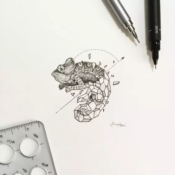 驚嘆的動物手繪插畫：學霸與藝術的完美融合