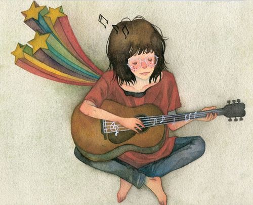 復古的插畫：怦然心動