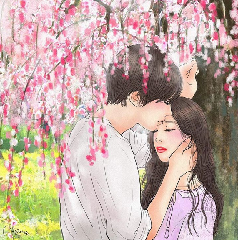 一組情侶情趣插畫(huà)，充滿誘惑的手繪插畫(huà)