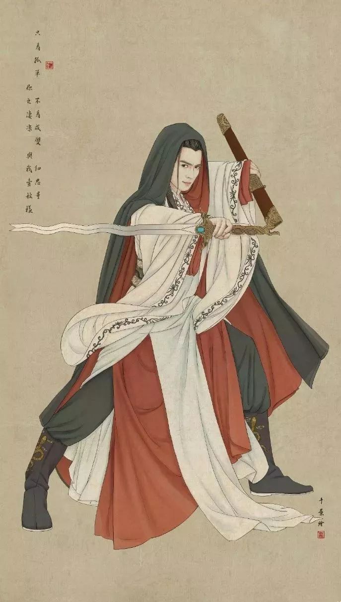 驚艷手繪插畫：古風線條畫出女子極致的美