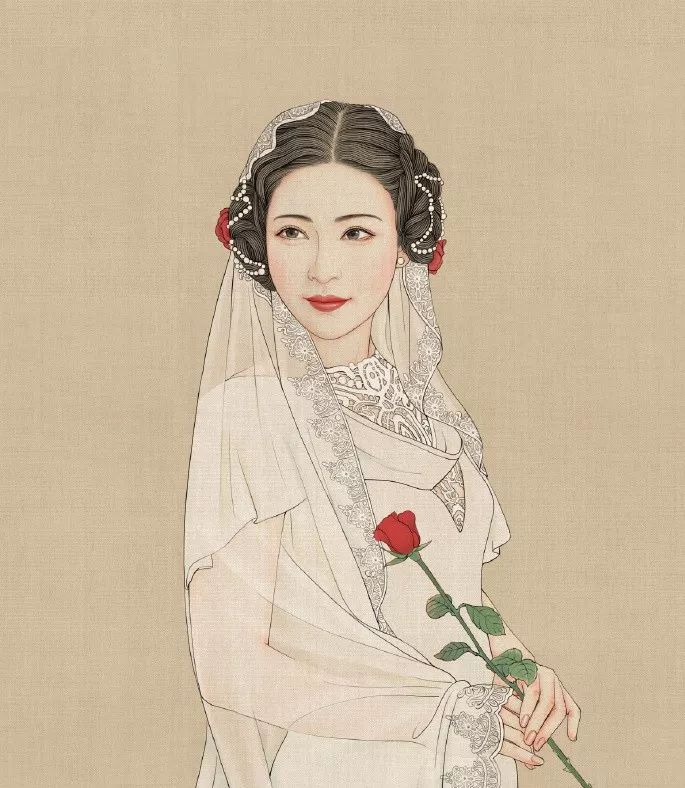 驚艷手繪插畫：古風線條畫出女子極致的美