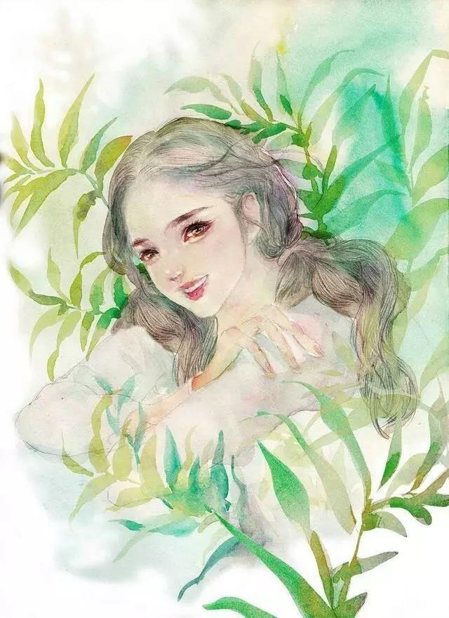 小清新少女心插畫欣賞：優雅浪漫的少女插畫