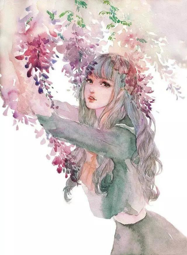 小清新少女心插畫欣賞：優雅浪漫的少女插畫