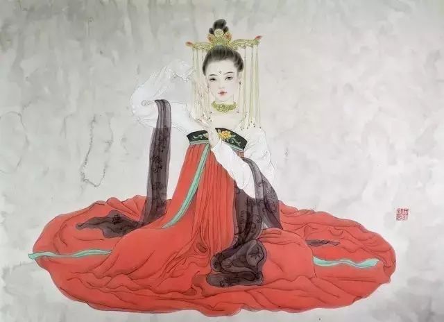古風詩意手繪插畫：一場風花雪月任飄搖美！