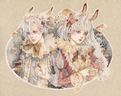 暖色調手繪插畫，給一種人淡淡的插畫美!