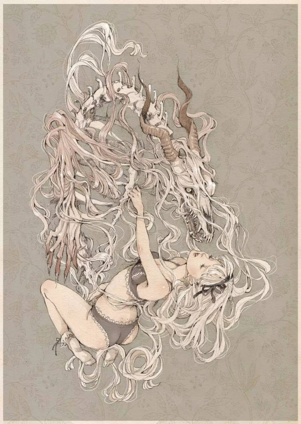 暖色調手繪插畫，給一種人淡淡的插畫美!