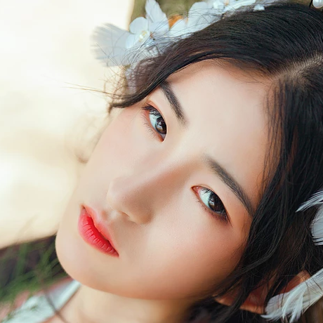 輕舞霓海神之女頭像，唯美古風真人頭像