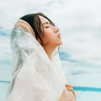 輕舞霓海神之女頭像，唯美古風真人頭像
