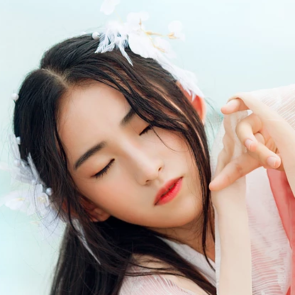 輕舞霓海神之女頭像，唯美古風真人頭像