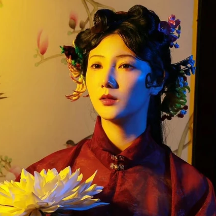 典雅梅花女生頭像，唯美古風真人頭像