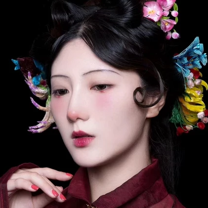典雅梅花女生頭像，唯美古風真人頭像