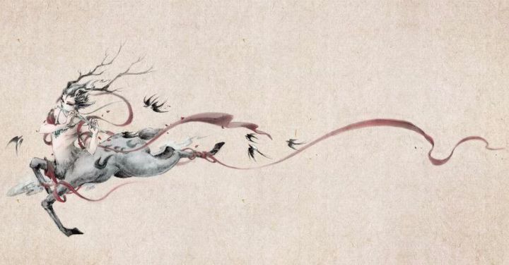 古典唯美插畫：杉澤的中國風水墨百鬼圖插畫